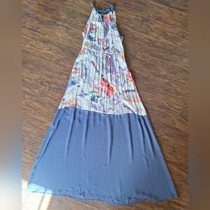 Peter Som Blue and Multi-Color Maxi Dress